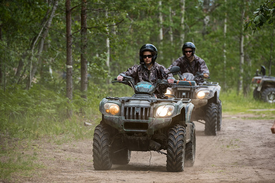 The Squaw Lake ATV Trail goes right past our motel.